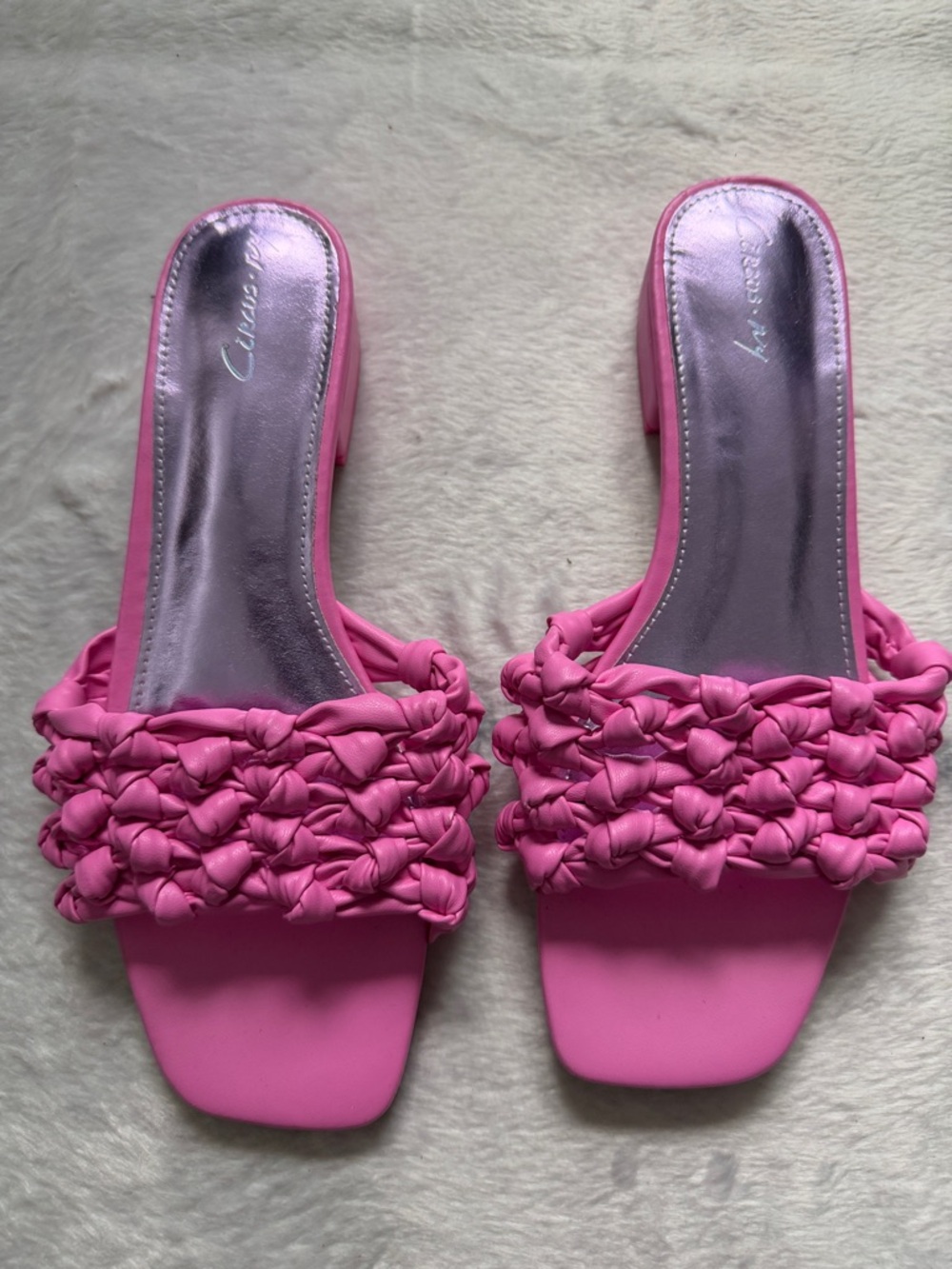 Circus by Sam Edelman Pink Braided Slide Mules
